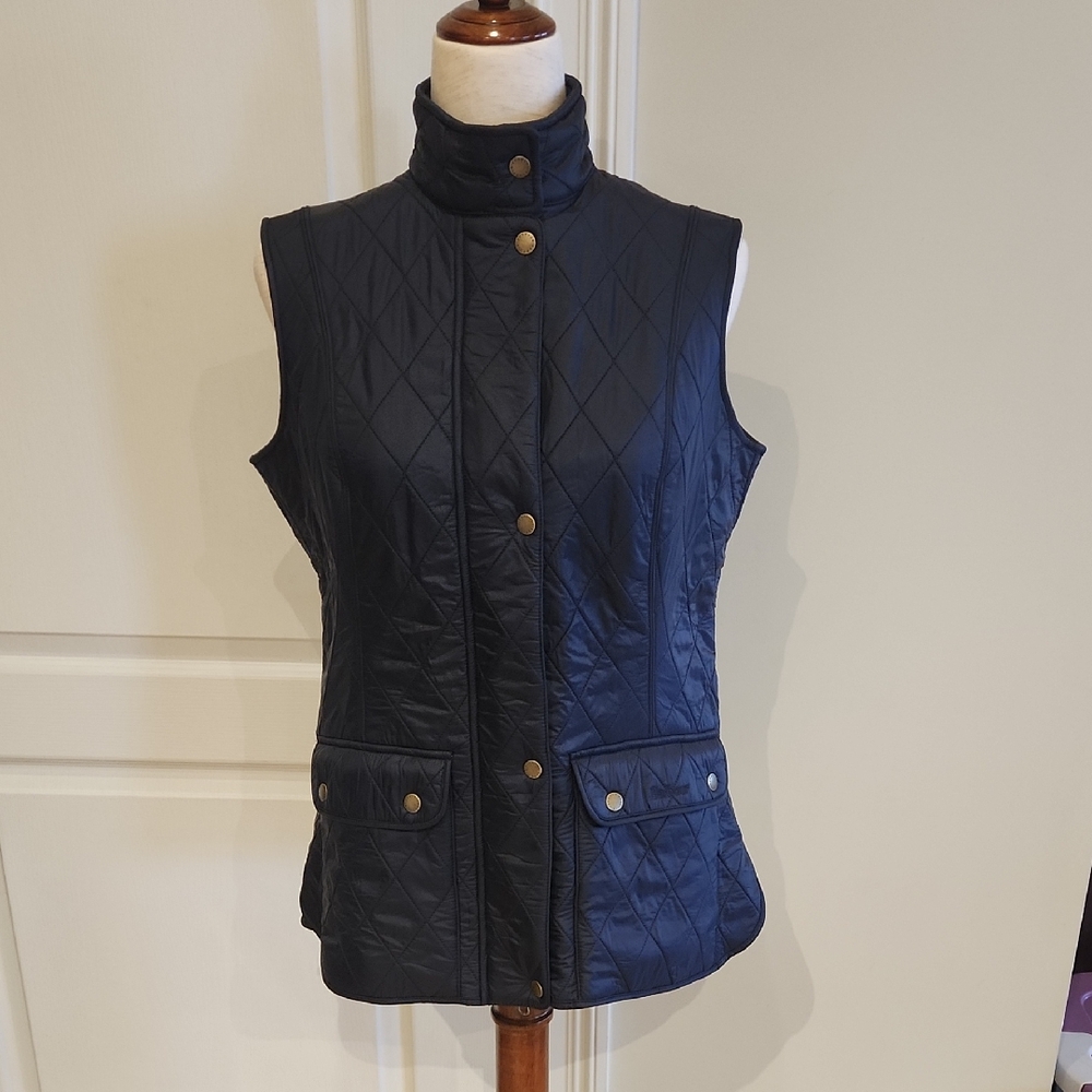 Barbour Navy Quilted Sleeveless Vest